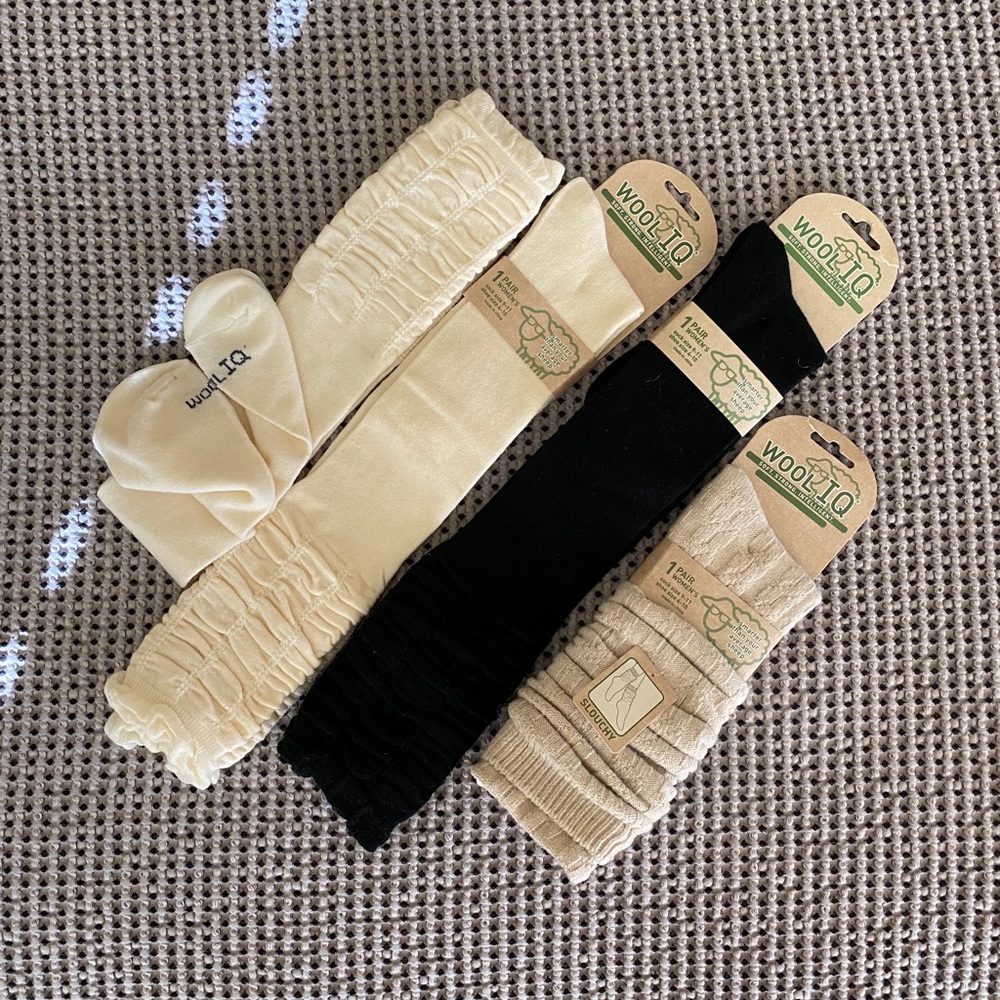 🧦 🧦🧦🧦 Over the knee wool blend socks, 4 pairs
